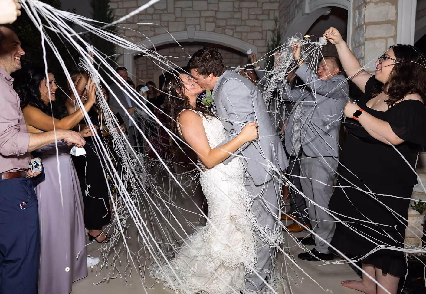 Wedding Send Off with no mess streamers