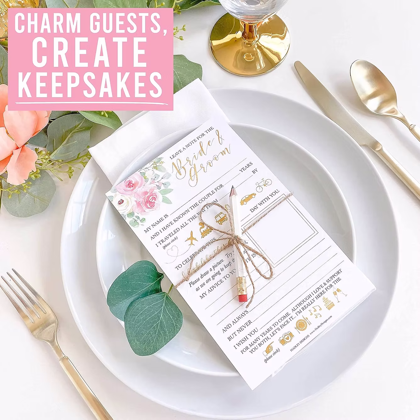 Wedding Advice Sheet for Guests to fill out